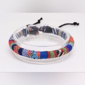 Men's bracelet striped punk hemp new e23